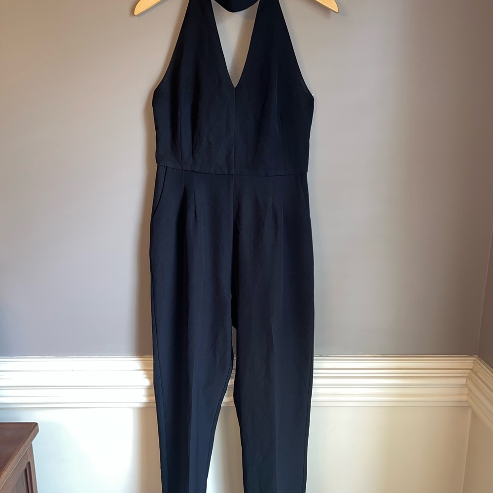 LAVISH ALICE Keyhole High Neck Deep Plunge Jumpsuit Sz 6 - Picture 10 of 13